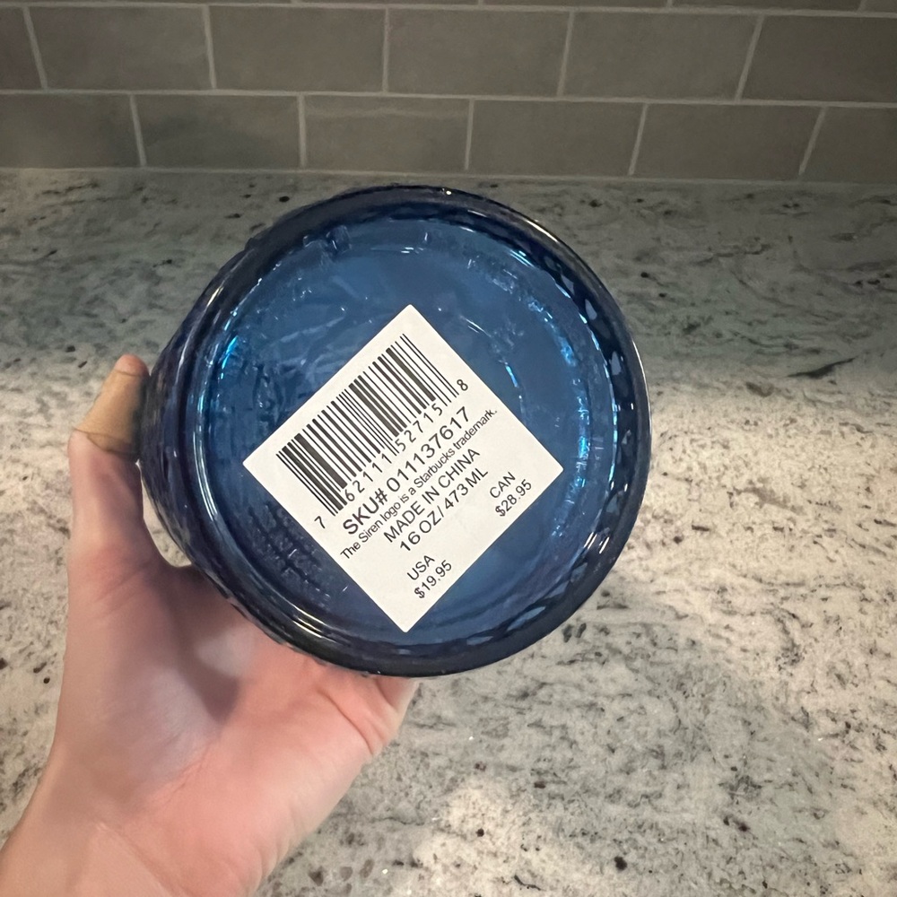 Starbucks Navy Blue Tumbler with Lid - Picture 3 of 3